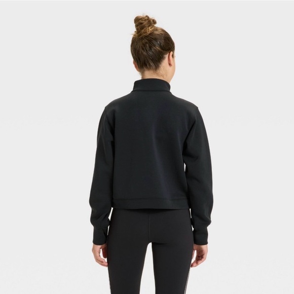 Girl’ Airy Piped Sleek 1/2 Zip Pullover Sweatshirt- All in Motion XL(14) NWT - Picture 2 of 6